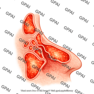 Paranasal sinuses lateral view inflamed