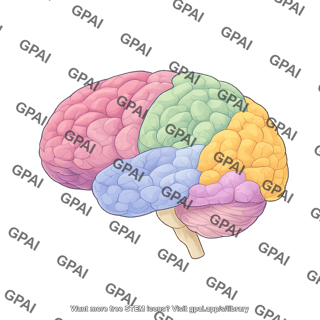 Brain lateral view with desikan killiany parcellations