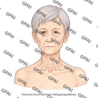 Elderly head gender neutral underweight anterior 549