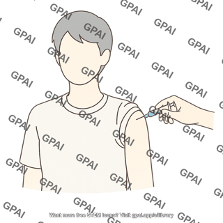 Adult receiving vaccine gender neutral anterior 165
