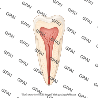 Primary incisor tooth cross section