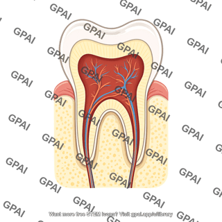 Tooth generic molar primary cross section