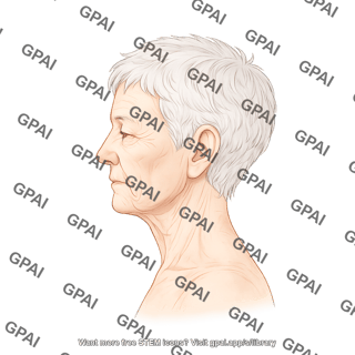 Elderly adult gender neutral head lateral 260