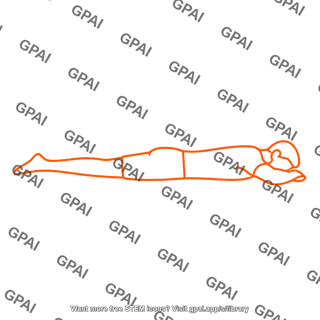 Adult prone gender neutral lateral silhouette 798