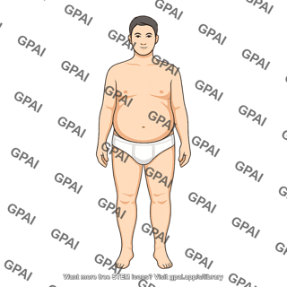 Adult male stage i obesity head 923