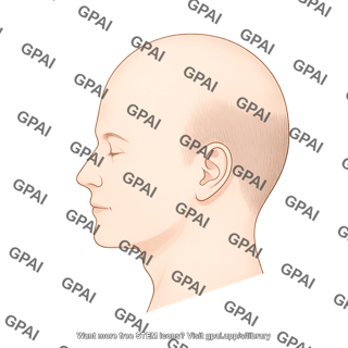Male balding stage 0 lateral 738