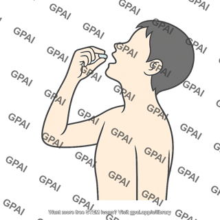 Adult gender neutral lateral taking pill 188