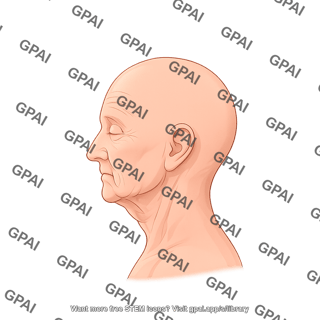 Elderly male head lateral