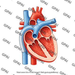 Heart cross section hypoplastic left heart fontan
