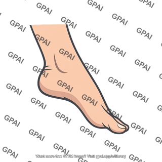 Plantarflexed foot