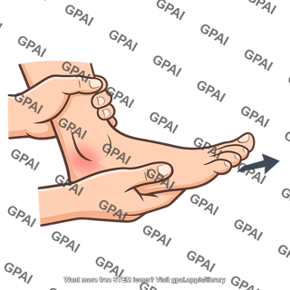 Anterior drawer test of ankle