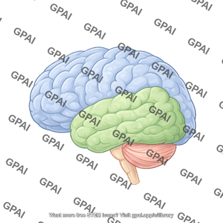 Brain lateral view temporal lobe
