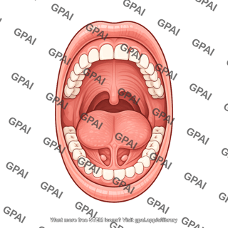 Mouth open sublingual tongue 01