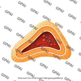 Adrenal gland left cut