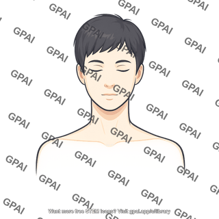 Gender neutral adult head anterior