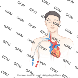 Central venous catheter in human subclavian non tunneled