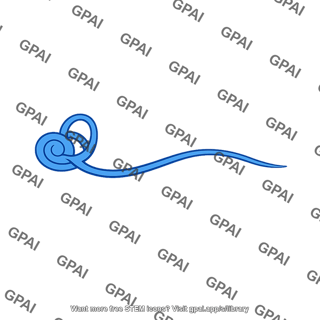 Blue stylized swirl