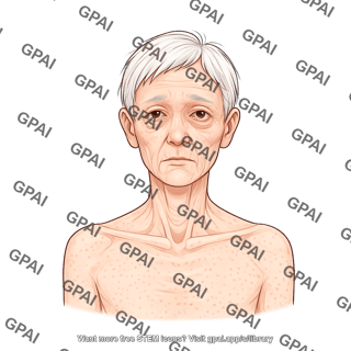 Elderly adult head 7 gender neutral underweight anterior