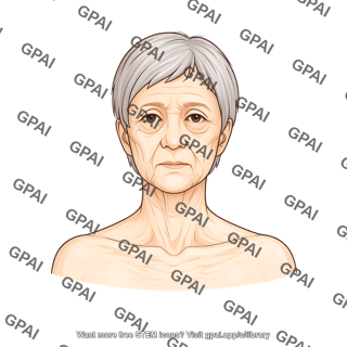 Elderly adult 7 head female anterior 179