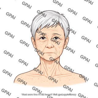 Elderly adult 6 head gender neutral anterior