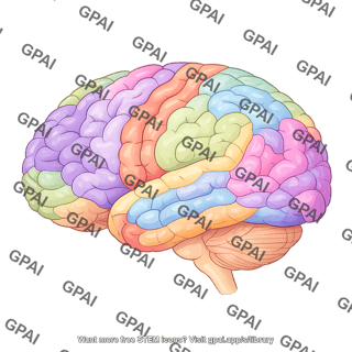 Brain lateral view with desikan killiany parcellations 28