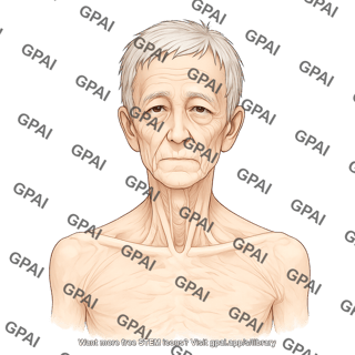 Elderly adult 7 head male underweight anterior 527