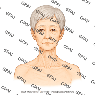 Elderly adult head 4 gender neutral underweight anterior 462