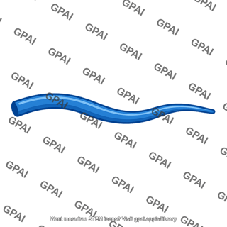 Blue wavy tube