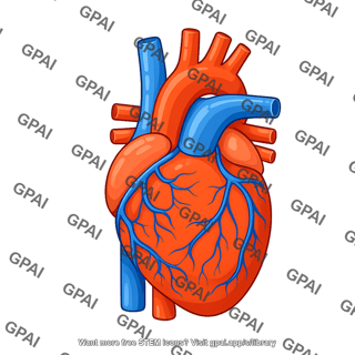 Heart simplified with coronary veins