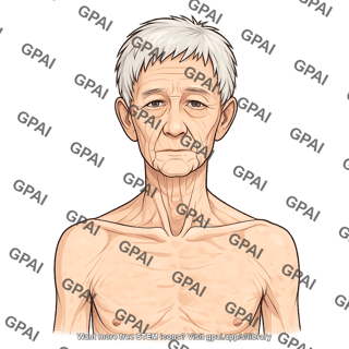 Elderly adult head male underweight anterior 788
