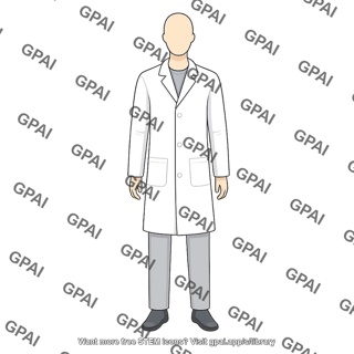 Gender neutral person with lab coat