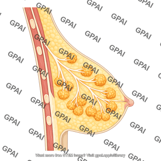 Breast sagittal cut