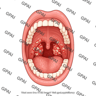 Mouth open bacterial pharyngitis
