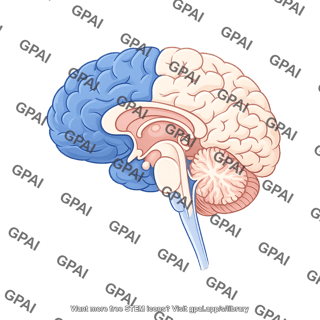 Brain sagittal cut