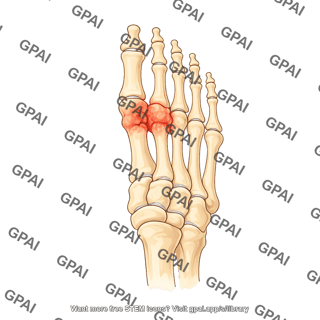 Foot bones dorsal arthritic medial midfoot