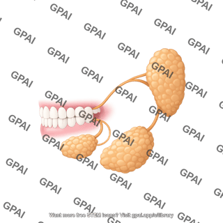 Salivary glands with mouth