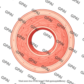 Vessel cross section muscular artery tunica media