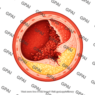 Atherosclerosis cross section 3. rupture and thrombosis