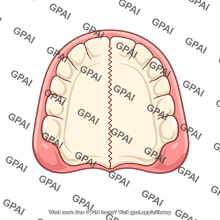 Midline palatine suture