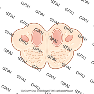 Brainstem cross section medulla vestibular nuclei blank