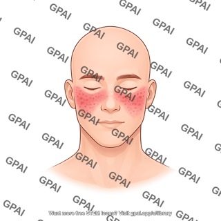 Malar rash male head