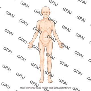 Elderly adult 4 male underweight anterior