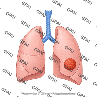 Lung human with tumor