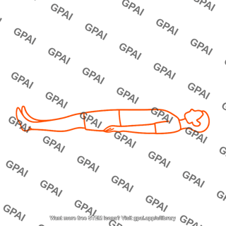 Adult lying down gender neutral supine silhouette 731