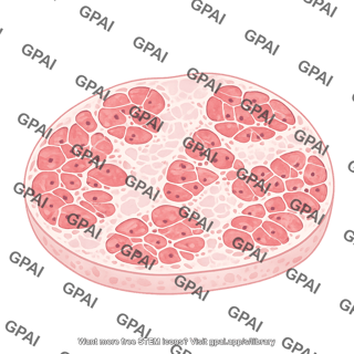 Muscle cross section fibrotic