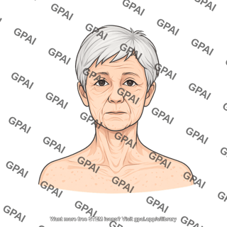 Elderly adult 7 head gender neutral anterior