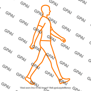 Adult walking gender neutral gait cycle 3 lateral silhouette