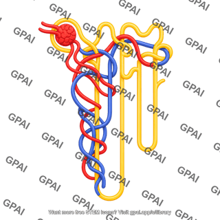 Nephron with vessels 537