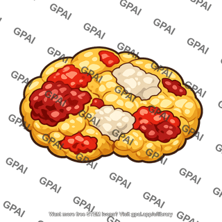 Pastry with topping
