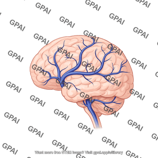 Brain lateral with veins